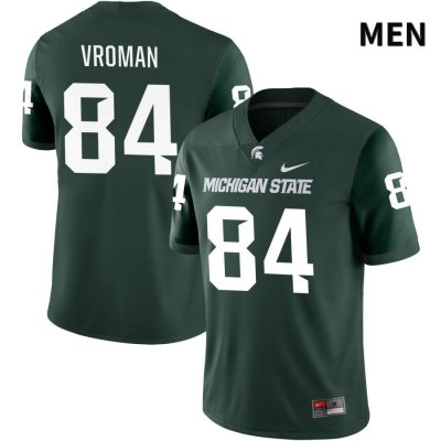 Men's Michigan State Spartans NCAA #84 Tyler Vroman Green NIL 2022 Authentic Nike Stitched College Football Jersey LX32V07OO